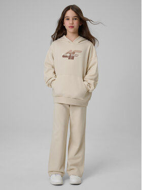 4F 4F Spodnie dresowe WILD WANDERLUST Beżowy Loose Fit