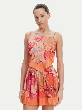 Guess Guess Top E5GH02 WH4V0 Oranž Regular Fit