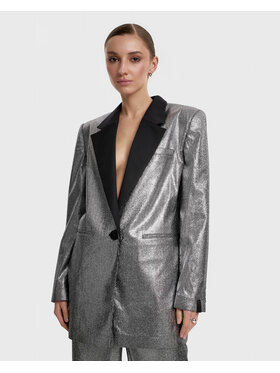 OPRA OPRA Marynarka OP-AZZA-SILBK Czarny Regular Fit