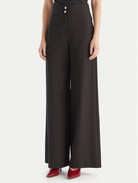 Maryley Maryley Medžiaginės kelnės 25IB680/M17 Juoda Regular Fit