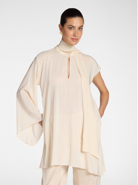 Elena Mirò Elena Mirò Bluzka 2000Z000043N002 Kremowy Regular Fit