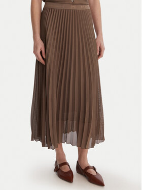 Marella Marella Плисирана пола Gabbia 2613101085 Кафяв Regular Fit