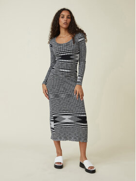 Cotton On Cotton On Kötött ruha 2054838 Fekete Slim Fit