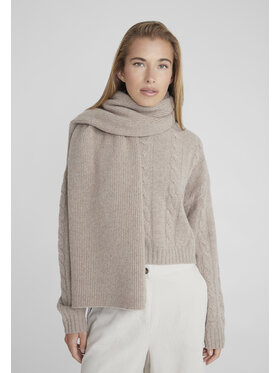 Style Republic Style Republic Szalik mieszanka kaszmiru i wełny Brązowy jasny