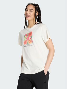 adidas adidas T-Shirt 167741 Kremowy Loose Fit