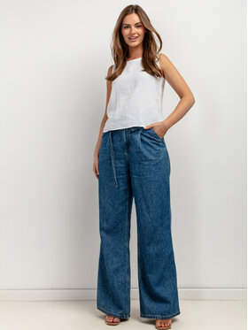Tessita Tessita Top T430/1/L Biały Relaxed Fit