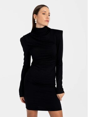 MANDRAGORA MANDRAGORA Sukienka dzianinowa Soreen Czarny Slim Fit