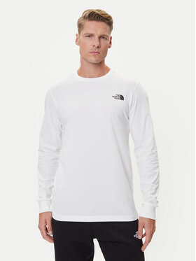 The North Face The North Face Pikkade varrukatega T-särk Easy NF0A8A6F Valge Regular Fit
