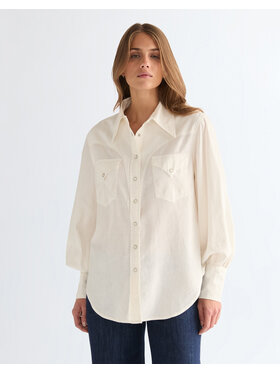 Wrangler Wrangler Koszula EXAGGERATED WESTERN Biały Relaxed Fit