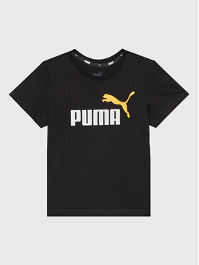 Puma Puma T-krekls Essentials+ Col Logo 586985 Melns Regular Fit