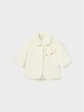 Mayoral Mayoral Pelzmantel 2.405 Écru Regular Fit