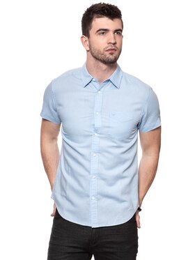 Wrangler Wrangler Camicia SS 1PKT SHIRT Blu Regular Fit