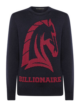 Billionaire Billionaire Longsleeve 16915 Błękitny Regular Fit
