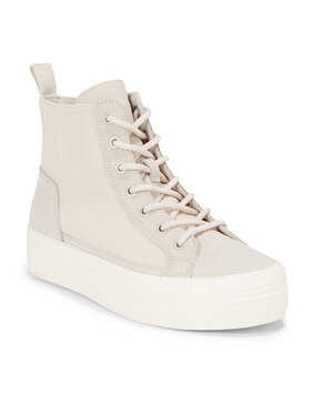 Calvin Klein Jeans Calvin Klein Jeans Sneakersy Bold Vulc Mid Flatform Laceup Wn YW0YW01270 Béžová