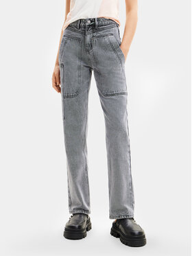 Desigual Desigual Jeansy Mackenzie 24SWDD56 Šedá Straight Fit