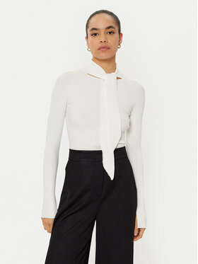 MAX&Co. MAX&Co. Sweter 2516361051200 Biały Slim Fit