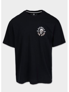 PITBULL PITBULL T-Shirt Koszulka męska Loose Fit SKULL LOGO XL Czarny Regular Fit