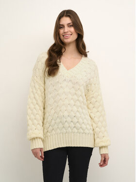 Kaffe Kaffe Pullover Katinka 10507747 Écru Loose Fit