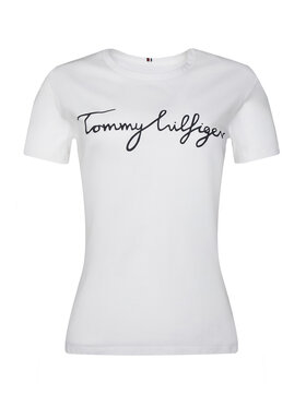 Tommy Hilfiger Tommy Hilfiger T-särk Heritage Crew Neck Graphic Tee WW0WW24967 Valge Regular Fit