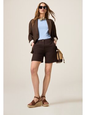 Oltre Oltre Szorty P015R008439N022 Brązowy Baggy Fit