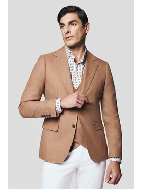 Lancerto Lancerto Marynarka Oliena MA131125000014 Brązowy Slim Fit