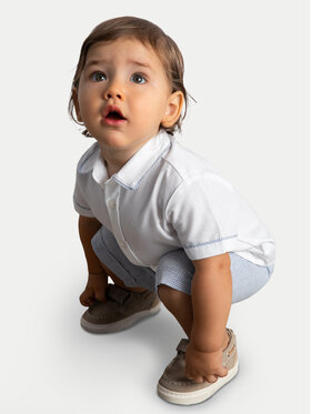 Mayoral Mayoral Completo camicia e pantaloncini 1225 Celeste Regular Fit