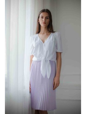 Lenitif Lenitif Blusa L081 Bianco Regular Fit