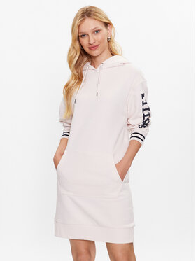 Tommy Hilfiger Tommy Hilfiger Pletena obleka Monotype WW0WW38844 Bela Regular Fit