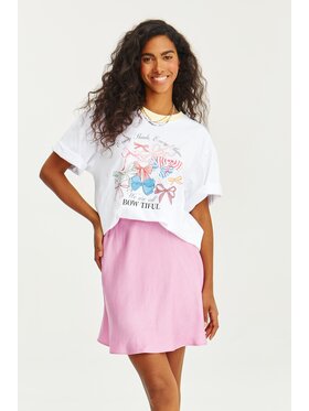 NAOKO NAOKO T-Shirt Bow-Tiful Bílá Regular Fit