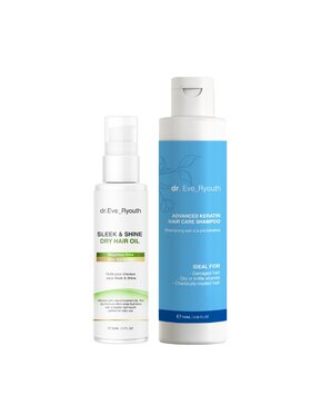 dr. Eve Ryouth dr. Eve Ryouth Szampon Keratin Care + Suchy Olejek Do Włosów Zestaw do pielęgnacji włosów