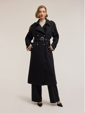 Motivi Motivi Cappotto 0081W000119N033 Nero Regular Fit