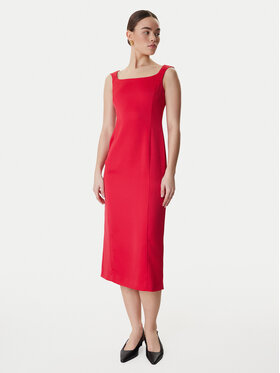 Marella Marella Koktejlové šaty Perle 2613221063 Červená Slim Fit