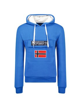 Geographical Norway Geographical Norway Bluza WW6115H/GN-Royal Blue / White Niebieski Regular Fit