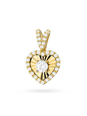 Fugart Fugart Naszyjnik Zawieszka z żółtego złota z brylantem 0.48 ct FZ0518-585-B0.48 Złoty