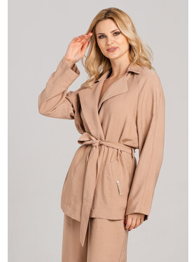 Look Made With Love Look Made With Love Komplet żakiet i spodnie materiałowe Look 915A Penelopa Beżowy