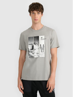 4F 4F T-Shirt APRES SKI Szary Regular Fit