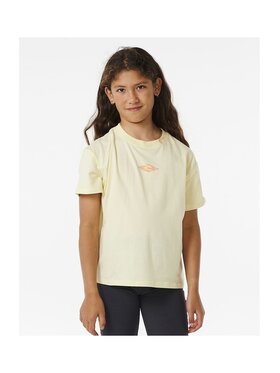 Rip Curl Rip Curl T-Shirt Tropic Search Tee-Girl Żółty Standard Fit