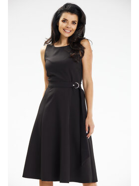 Awama Awama Sukienka A633 Czarny Basic Fit
