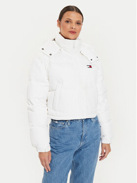 Tommy Jeans Tommy Jeans Pūkinė striukė Alaska DW0DW18609 Balta Cropped Fit