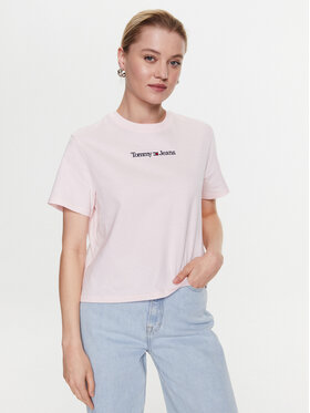 Tommy Jeans Tommy Jeans T-Shirt Serif Linear DW0DW15049 Rosa Regular Fit