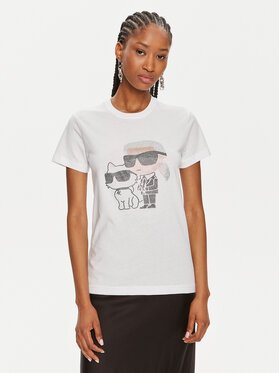 KARL LAGERFELD KARL LAGERFELD T-shirt Ikonik 2.0 230W1772 Bijela Regular Fit