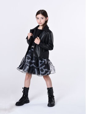Karl Lagerfeld Kids Karl Lagerfeld Kids Sukienka codzienna Z12261 M Czarny Regular Fit