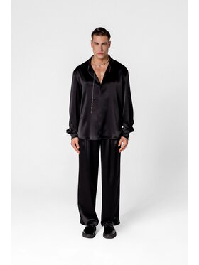 LE POSSÉ LE POSSÉ Πουκάμισο MSSWCF Μαύρο Regular Fit