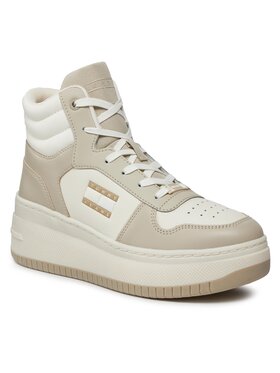 Tommy Jeans Tommy Jeans Sneakersy Tjw Retro Basket Mc Lace Up EN0EN02422 Béžová