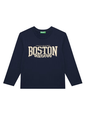 United Colors Of Benetton United Colors Of Benetton Blúzka 3JERC10QO Tmavomodrá Regular Fit