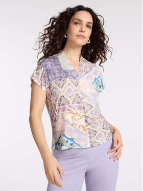 Elena Mirò Elena Mirò T-Shirt G098Z000619N001 Fioletowy Regular Fit