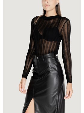 Vila Vila Πουλόβερ VILMENTA L/S KNIT TOP/R Μαύρο To Fit