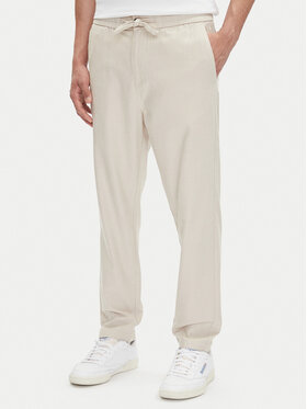 Mustang Mustang Pantaloni di tessuto Milano 1016330 Bianco Tapered Fit