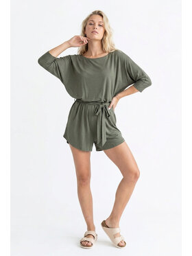 FIGL FIGL Kombinezon M1349 Zielony ciemny Oversize