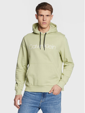 Calvin Klein Calvin Klein Bluza Logo K10K107033 Zielony Regular Fit